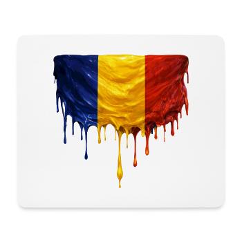 Art de la chute du drapeau roumain - Tapis de souris (format paysage) - blanc - Devant