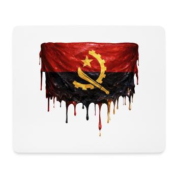 Art de la chute du drapeau angolais - Tapis de souris (format paysage) - blanc - Devant