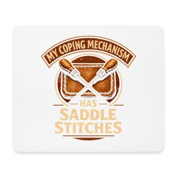 Mein Ventil: Sattelstich | Leder nähen - Mousepad (Querformat) - Weiß - Vorne
