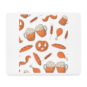 Snack, beer, pretzels, knuckle, bread, picnic, Bavaria - Mouse Pad (horizontal) - white - Front