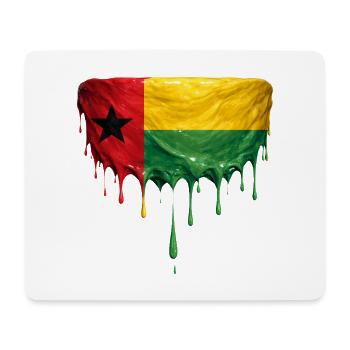 GuineaBissau Paint Drop Flag - Mouse Pad (horizontal) - white - Front