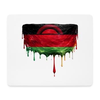 Drapeau du Malawi en art en chute - Tapis de souris (format paysage) - blanc - Devant