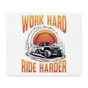 UTV Off Road 4 Wheeler Side by side - Mousepad (Querformat) - Weiß - Vorne