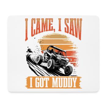 UTV Off Road 4 Wheeler Side by side - Mousepad (Querformat) - Weiß - Vorne