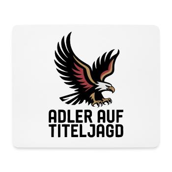 Stolzer Deutscher Adler auf Titeljagd Fußball Fan  - Mousepad (Querformat) - Weiß - Vorne