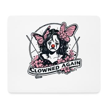 Clown-Kunst wieder Clown-Kunst - Mousepad (Querformat) - Weiß - Vorne