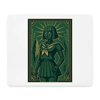 Cyber Deco Android Green Sentinel - Mouse Pad (horizontal) - white - Front