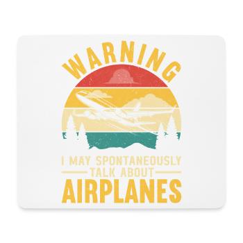Flugzeug Flug Pilot Flugzeug Fluggesellschaft - Mousepad (Querformat) - Weiß - Vorne