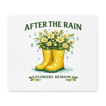 Après la pluie, les fleurs restent Blumen Vintage - Tapis de souris (format paysage) - blanc - Devant