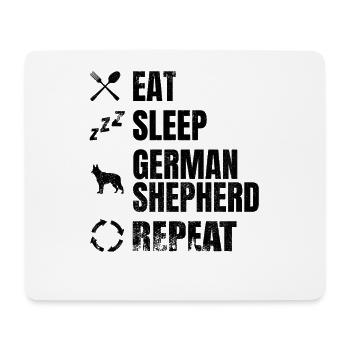 Eat Sleep German Shepherd Repeat - Mouse Pad (horizontal) - white - Front