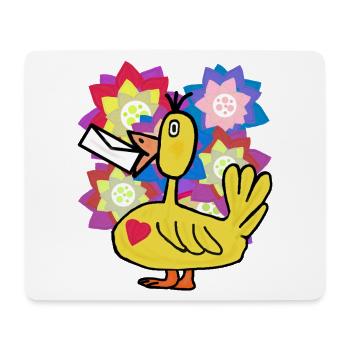 Duck Flowers Birthday Greetings Duck Flower - Mouse Pad (horizontal) - white - Front