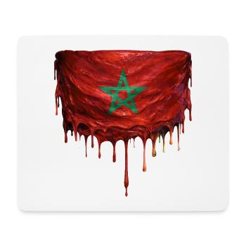 Art de la chute du drapeau marocain - Tapis de souris (format paysage) - blanc - Devant