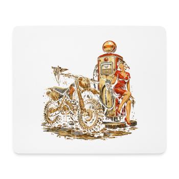 Dirtbike Dirt Bike Motocross - Mouse Pad (horizontal) - white - Front