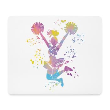 Cheerpom pom girls Mom Cheerleading - Tapis de souris (format paysage) - blanc - Devant