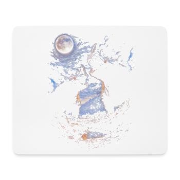 Nashorn  - Mousepad (Querformat) - Weiß - Vorne