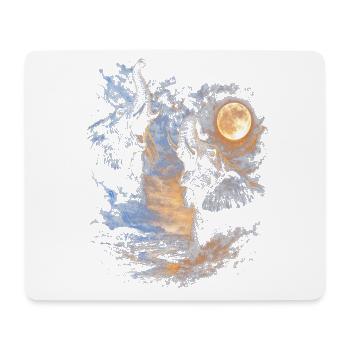 Elefant - Mousepad (Querformat) - Weiß - Vorne