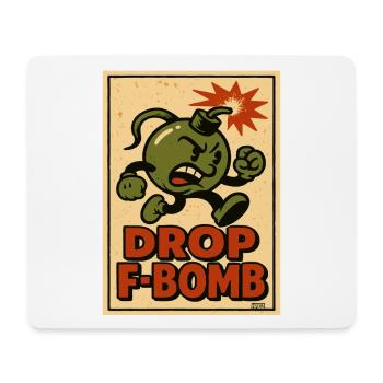 Drop F-Bomb Olive Bomb - Mouse Pad (horizontal) - white - Front