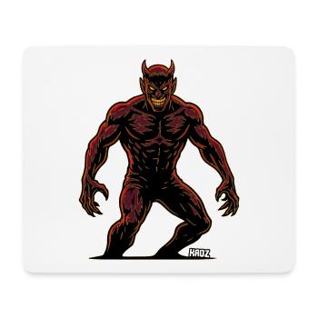 Crimson Demon Silhouette - Mouse Pad (horizontal) - white - Front