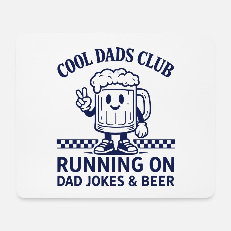 Running on Dad Jokes and Beer Shirt - Mousepad (Querformat) - Weiß