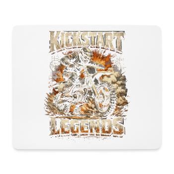 Dirtbike Dirt Bike Motocross Kickstart Legends - Mouse Pad (horizontal) - white - Front