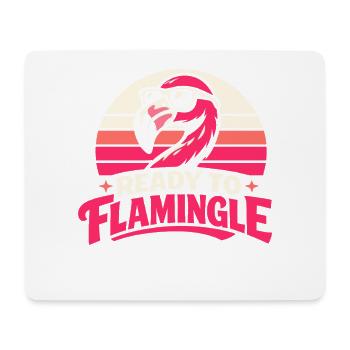 Ready to Flamingle - Mousepad (Querformat) - Weiß - Vorne