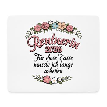 Rente | Rentnerin 2026 | Ruhestand Pension - Mousepad (Querformat) - Weiß - Vorne