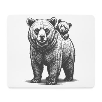 Bears Dad Baby Bear Young Father Child Son Daughter - Mouse Pad (horizontal) - white - Front