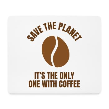 But First Coffee Shirt Lustig Kaffee - Mousepad (Querformat) - Weiß - Vorne