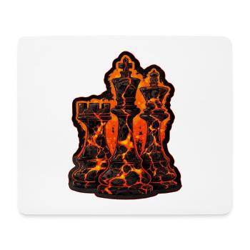 Chess Lava Pieces T-Shirt for Men Gift - Mouse Pad (horizontal) - white - Front