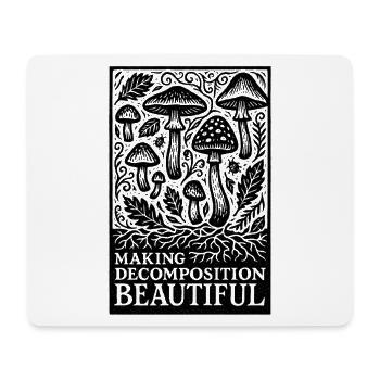 Schöner Zerfall | Pilze Dekomposition - Mousepad (Querformat) - Weiß - Vorne