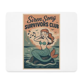 Le chant de la sirène survécu | Mythe de la sirène - Tapis de souris (format paysage) - blanc - Devant