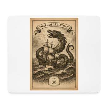 Avertissement Léviathan | Monstre marin nautique - Tapis de souris (format paysage) - blanc - Devant