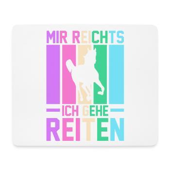 Reiten Pferdeliebhaber Reiterhof Pferde - Mousepad (Querformat) - Weiß - Vorne