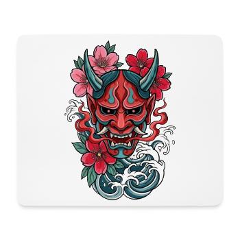 Hannya – Démon Yōkai - Tapis de souris (format paysage) - blanc - Devant