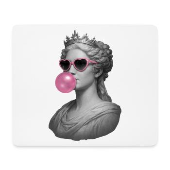 Hera mit Kaugummi und Sonnenbrille - Mousepad (Querformat) - Weiß - Vorne