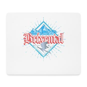 Brixental Tyrol Austria Skier Souvenir - Mouse Pad (horizontal) - white - Front