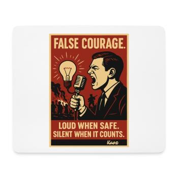 False Courage Protestplakat - Mousepad (Querformat) - Weiß - Vorne