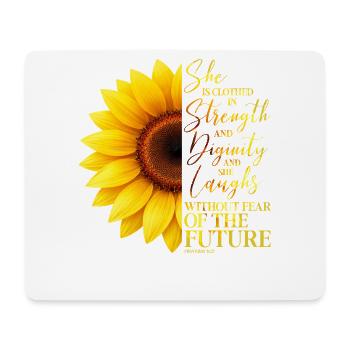 Positivité chrétienne du tournesol Religion de Dieu - Tapis de souris (format paysage) - blanc - Devant