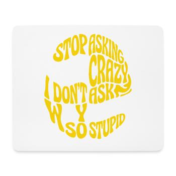Verrückter Kreis Spruch - Mousepad (Querformat) - Weiß - Vorne