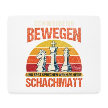 Sprechen bei Schachmatt / Lustiger Schach Spruch - Mousepad (Querformat) - Weiß - Vorne