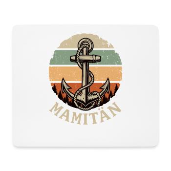 Mamitän Shirt Mama Anker Geschenk Muttertag Retro - Mousepad (Querformat) - Weiß - Vorne
