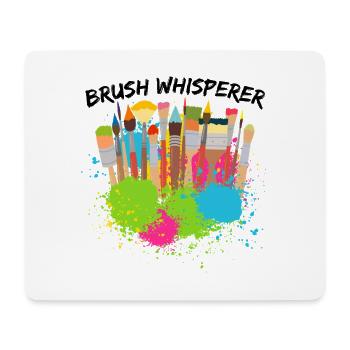 Cool Artist Brush Whisperer Painter Gift Idea - Mouse Pad (horizontal) - white - Front