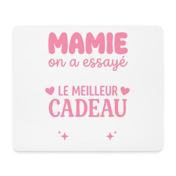 Mamie cherche le meilleur cadeau - Tapis de souris (format paysage) - blanc - Devant