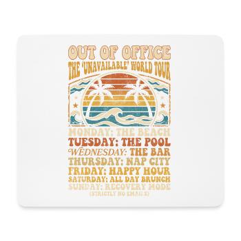 Holiday break beach time weekly schedule - Mouse Pad (horizontal) - white - Front