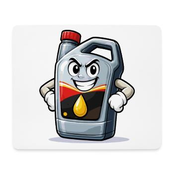 Cartoon Motoröldose - Mousepad (Querformat) - Weiß - Vorne