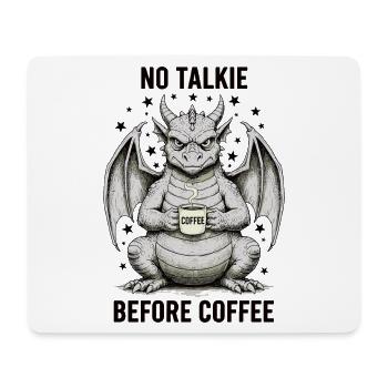 No Conversation Before Coffee Lover Dragon - Mouse Pad (horizontal) - white - Front