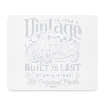 1996 Vintage Birthday Vintage Motorcycle Gift - Mouse Pad (horizontal) - white - Front