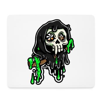 Sensenmann mit Neon-Schleim - Mousepad (Querformat) - Weiß - Vorne