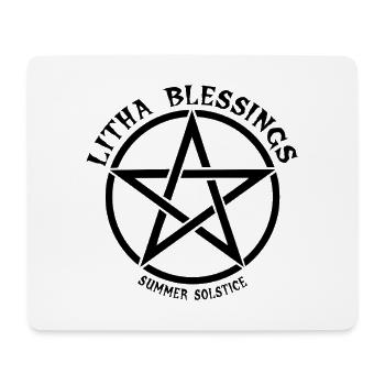 Litha Pagan Solstice d’été Midsommar - Tapis de souris (format paysage) - blanc - Devant