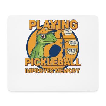 Le pickleball améliore la mémoire Joueur drôle - Tapis de souris (format paysage) - blanc - Devant